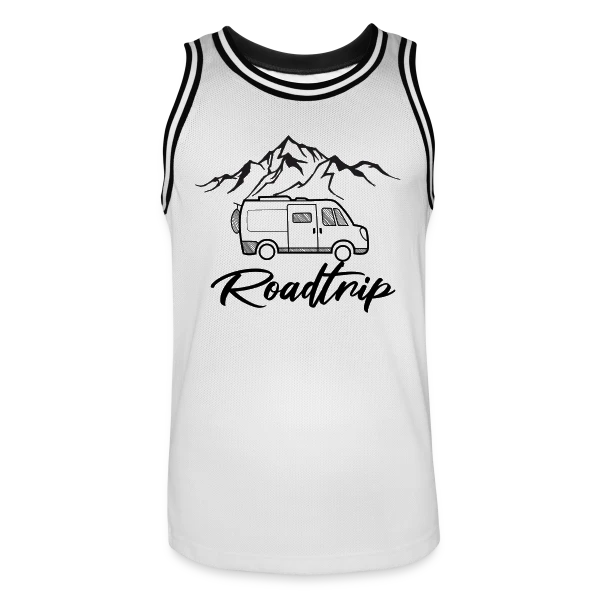 Van Life Montagnes Roadtrip sur Maillot de basket Homme