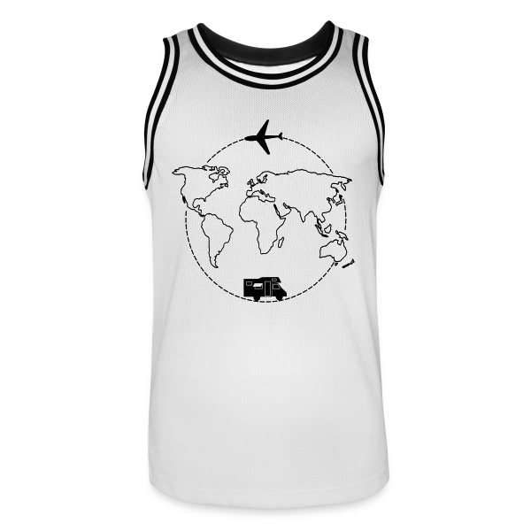 Voyage Autour du Monde sur Maillot de basket Homme