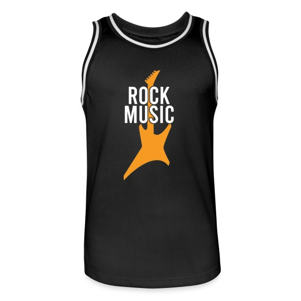 Rock Musique & Guitare Électrique sur Maillot de basket Homme