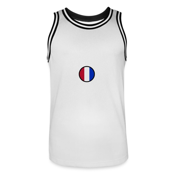 Drapeau Français Rond sur Maillot de basket Homme