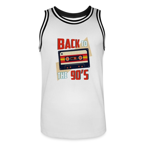 Retour aux Années 90 Cassette sur Maillot de basket Homme