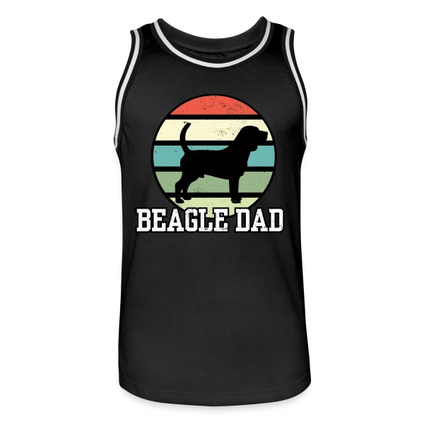 Papa Beagle Rétro sur Maillot de basket Homme