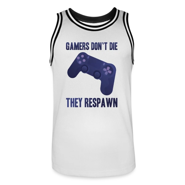 Univers Gaming : Manette et Esprit Geek sur Maillot de basket Homme