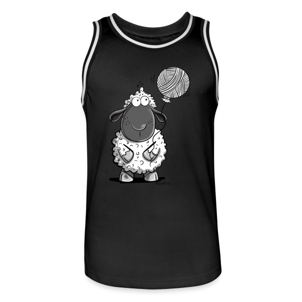 Mouton Loufoque et son Ballon de Laine sur Maillot de basket Homme