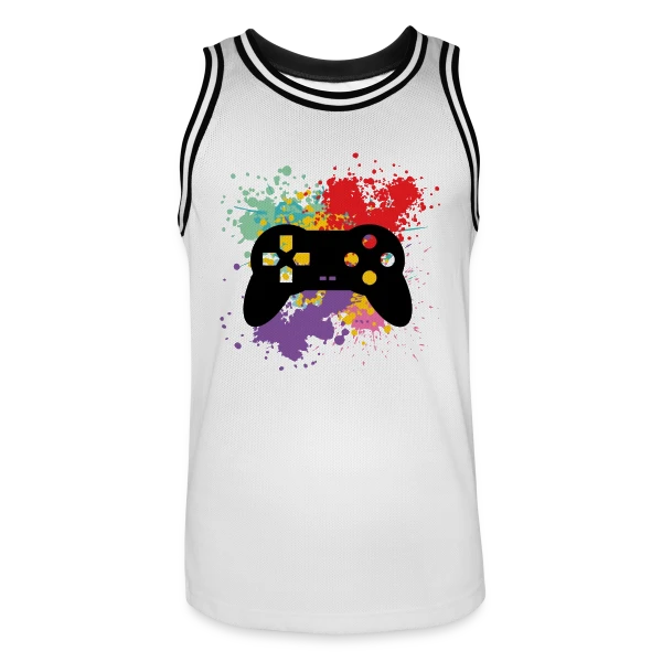 Ma Console, Ma Vie : T-shirt Gamer Rétro Passion sur Maillot de basket Homme