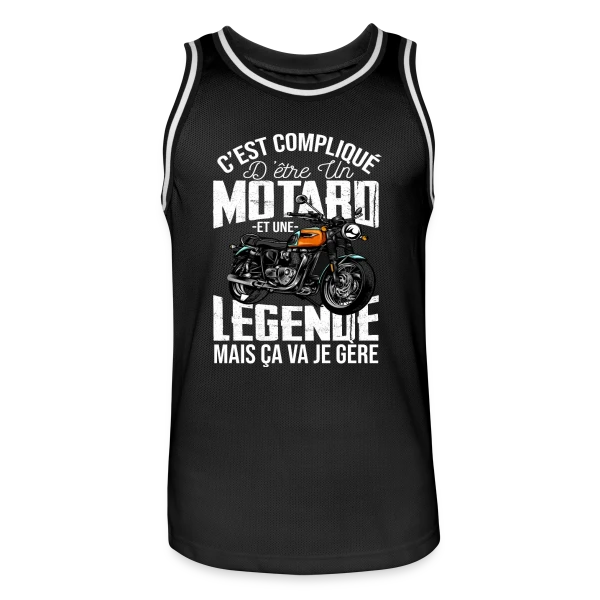 Motard De Légende : Gérer Moto et Légende, C'est Mon Truc ! sur Maillot de basket Homme