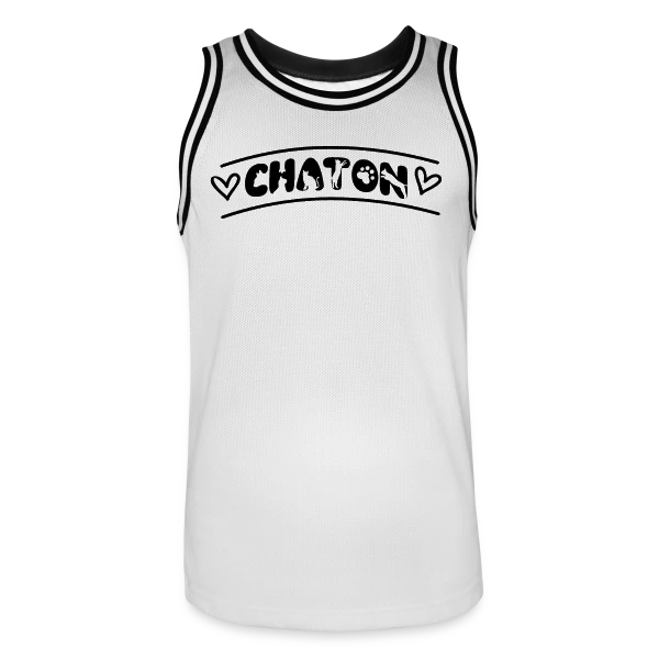 Typographie Chaton Amour sur Maillot de basket Homme