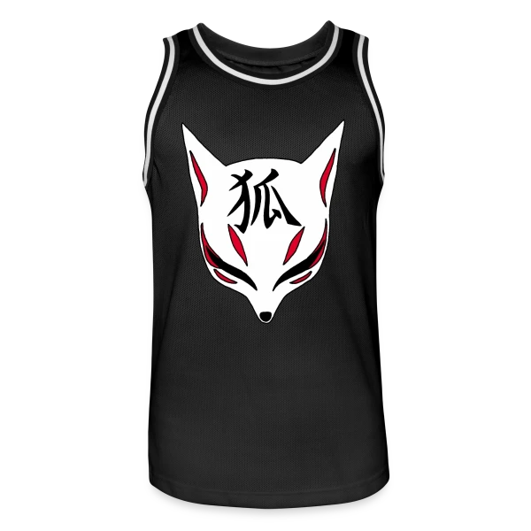 Renard Kitsune Manga & Kanji sur Maillot de basket Homme