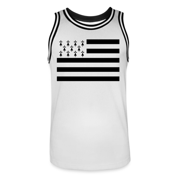 Drapeau Breton Gwenn ha Du sur Maillot de basket Homme