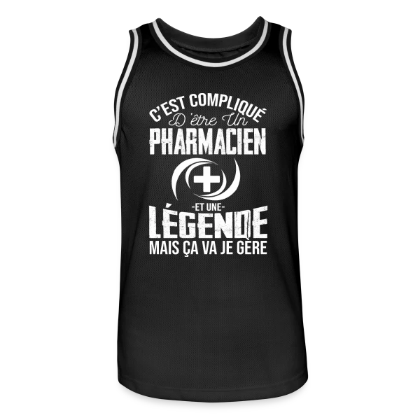 Pharmacien Légende - Humour C'est compliqué mais je gère sur Maillot de basket Homme