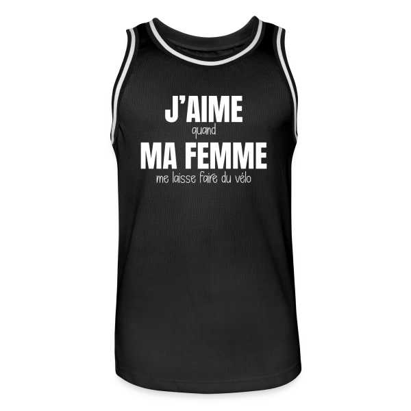 Vélo, Femme et Liberté sur Maillot de basket Homme