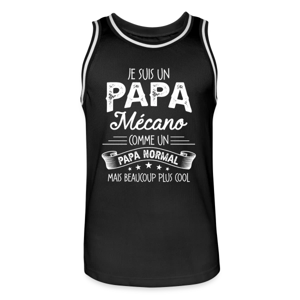 Papa Mécano Humour - Beaucoup Plus Cool sur Maillot de basket Homme