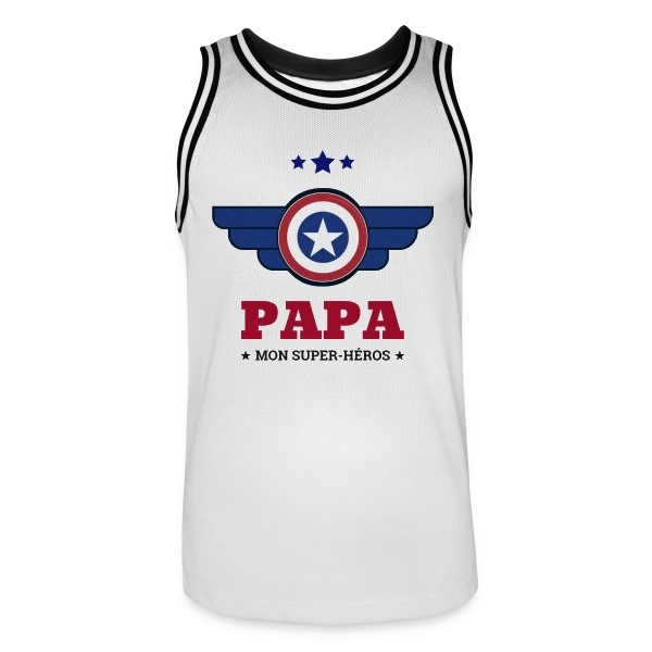 Super Papa Héros sur Maillot de basket Homme