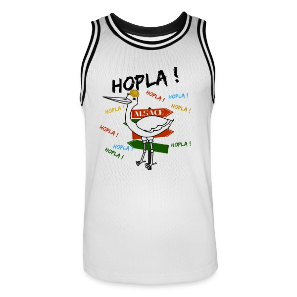 Cigogne Hopla Alsace sur Maillot de basket Homme