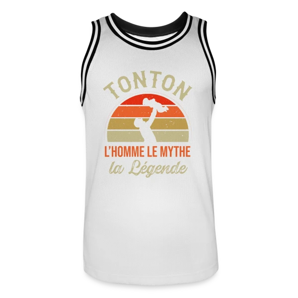 Tonton : L'Homme, Le Mythe, La Légende sur Maillot de basket Homme