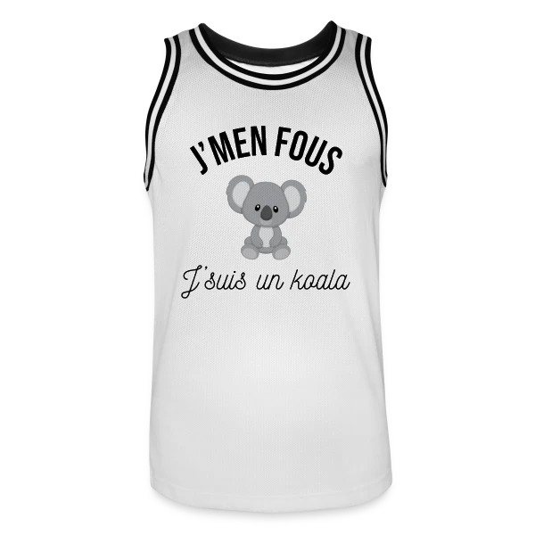 "J'm'en Fous, J'suis un Koala" - Humour Décontracté sur Maillot de basket Homme