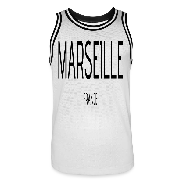 Marseille France Typographie sur Maillot de basket Homme