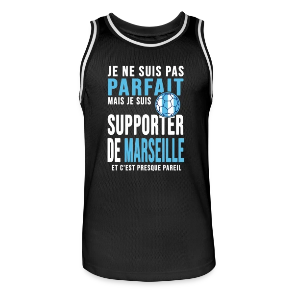Supporter de l'OM : Humour Marseillais sur Maillot de basket Homme