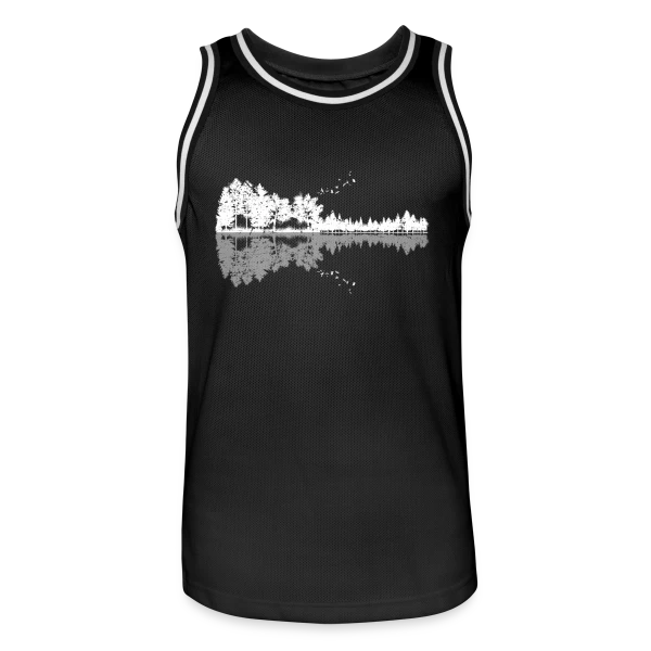 Guitare Nature Silhouette : Mélodie Forestière et Animale sur Maillot de basket Homme