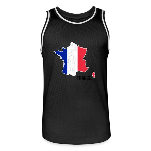 France Tricolore Stylisée sur Maillot de basket Homme