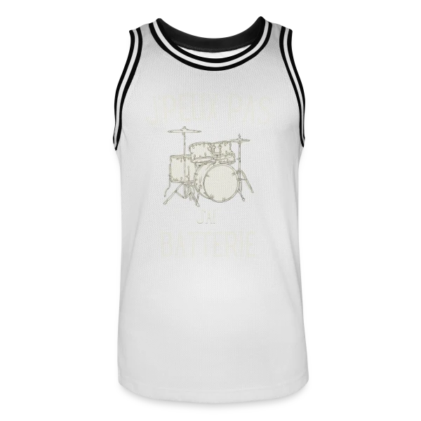 J'peux Pas J'ai Batterie sur Maillot de basket Homme