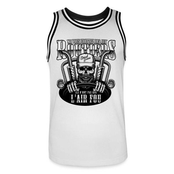 Attention aux Routiers - Humour du Bitume sur Maillot de basket Homme