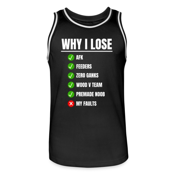 LOL Gamer : 'Pourquoi je perds ?' League of Legends sur Maillot de basket Homme
