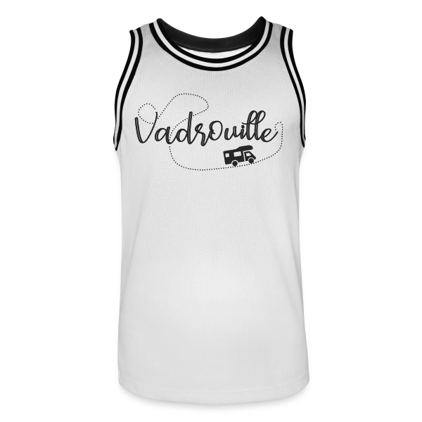 Humour Camping-Car en Vadrouille: Le Pilote Retraité sur Maillot de basket Homme