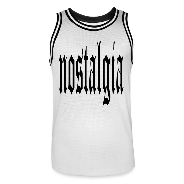 Typographie Gothique "Nostalgia" sur Maillot de basket Homme