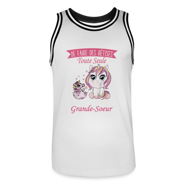 Future Grande Sœur Licorne sur Maillot de basket Homme