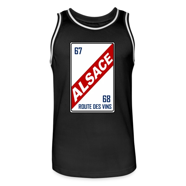 Humour 'Licence Alsace' - Saveurs Régionales sur Maillot de basket Homme