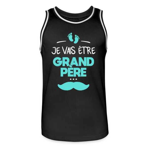 'Je Vais Être Grand-Père' - Annonce Fierté Bébé sur Maillot de basket Homme