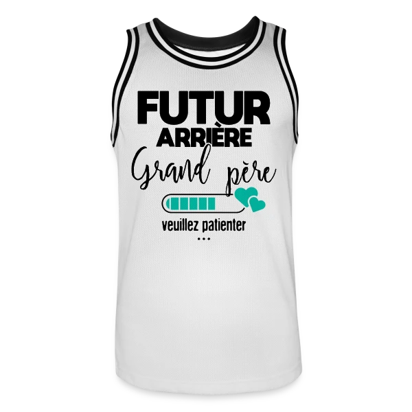 Futur Arrière-Grand-Père : Patience, Bébé Arrive ! sur Maillot de basket Homme