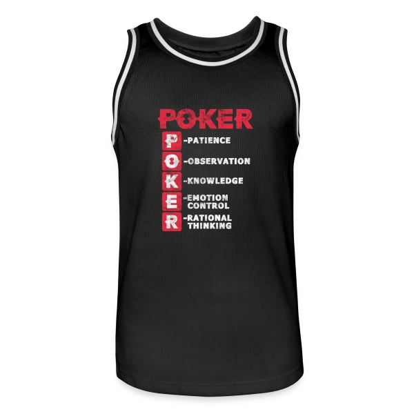 La Vie est un Poker sur Maillot de basket Homme
