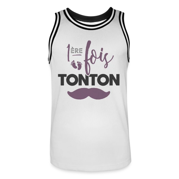 Tonton Première Fois : La Fierté Assumée sur Maillot de basket Homme
