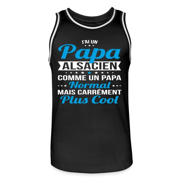 Papa Alsacien Plus Cool sur Maillot de basket Homme