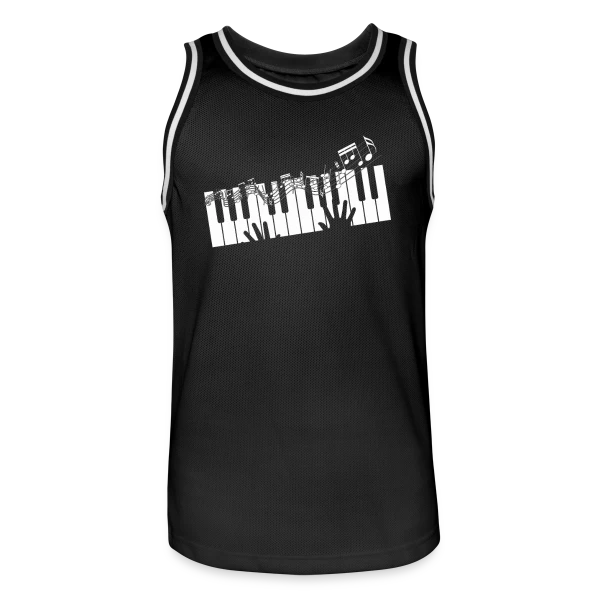 Clavier de Piano & Notes de Musique Élégantes sur Maillot de basket Homme