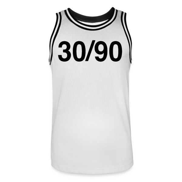 Humour Anniversaire 30/90 sur Maillot de basket Homme