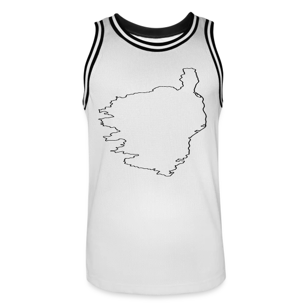 Contour Carte Corse sur Maillot de basket Homme