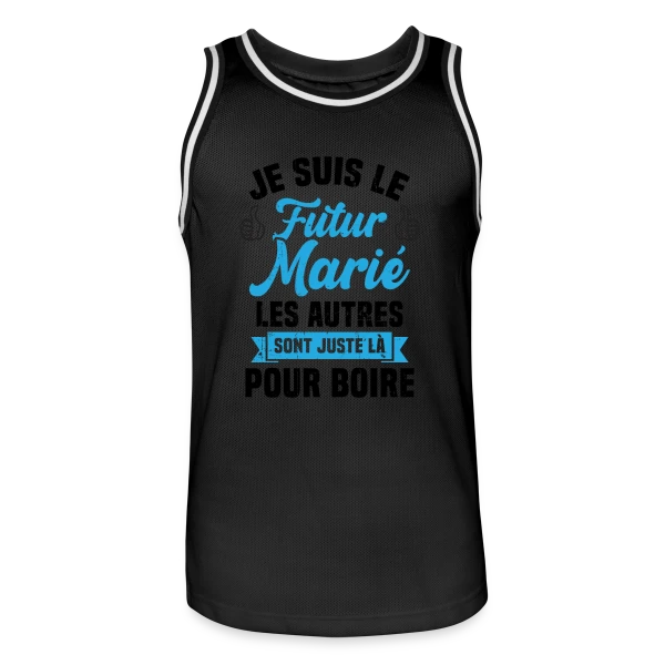 Futur Marié Humour EVG sur Maillot de basket Homme