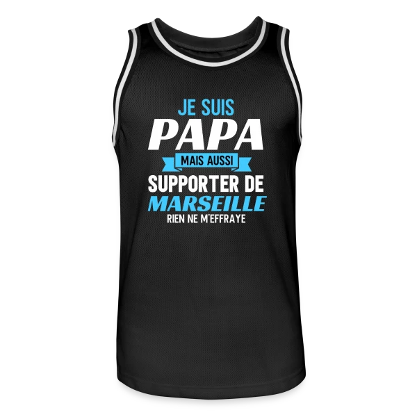 Papa Supporter Marseillais sur Maillot de basket Homme