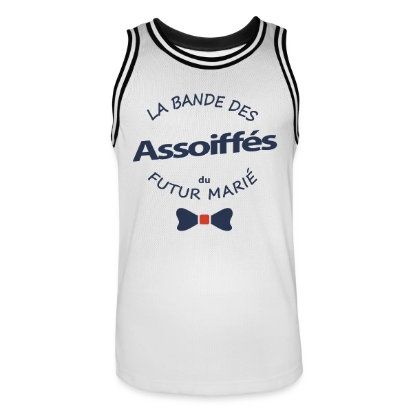 La Bande des Assoiffés du Marié sur Maillot de basket Homme