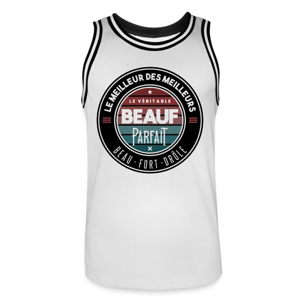 Le Véritable Beauf Parfait : Le T-shirt Humour Homme sur Maillot de basket Homme