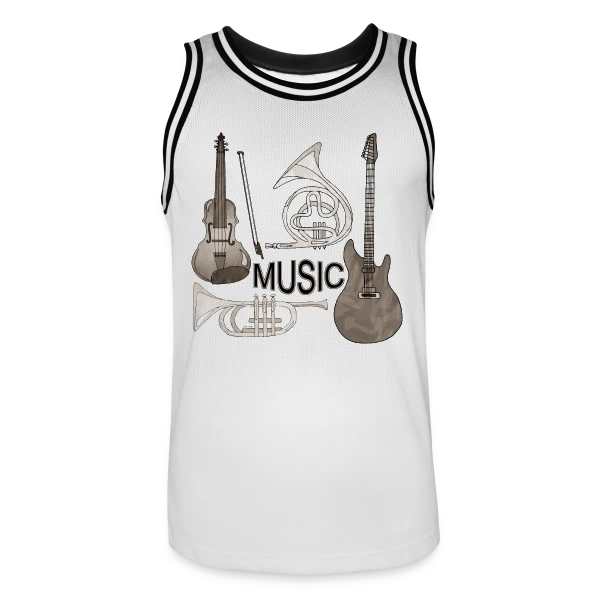 Passion Musique : Instruments & Guitare sur Maillot de basket Homme