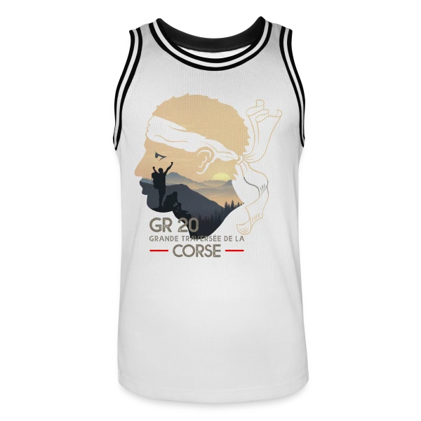 GR20 Corse Randonnée Épique sur Maillot de basket Homme