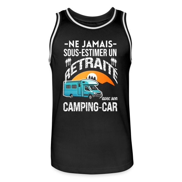 Retraité et Camping-car : Ne Jamais Sous-estimer ! sur Maillot de basket Homme