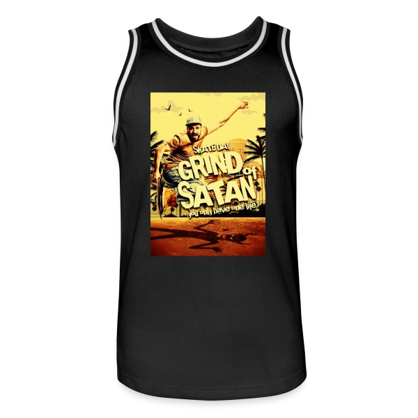 Skate Satanique Vintage & Humour sur Maillot de basket Homme