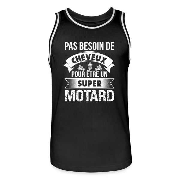 Motard Chauve : Pas Besoin de Cheveux pour Être Super ! sur Maillot de basket Homme