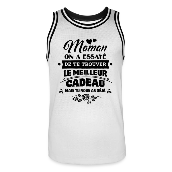 Fête des Mères: Maman, Tu es Notre Plus Beau Cadeau sur Maillot de basket Homme