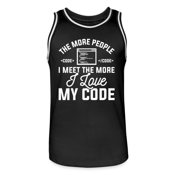 'I Love My Code' - Développeur Passionné sur Maillot de basket Homme